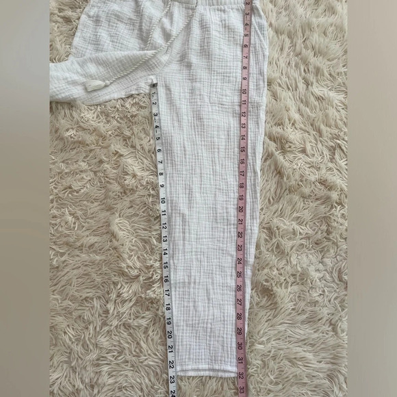 Madewell Lightestspun Beach Cover-Up Pants elastic waist drawstring pocket SZ XS - Picture 7 of 11